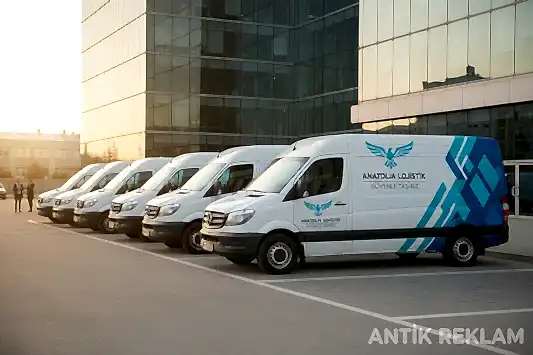 Anatolia Lojistik filo giydirme kurumsal araç kaplama beyaz ticari araçlar